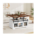 3 In 1 Convertible Dining Table And Hidden Storage Compartments Walnut