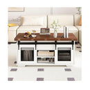 3 In 1 Convertible Dining Table And Hidden Storage Compartments Walnut