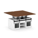 3 In 1 Convertible Dining Table And Hidden Storage Compartments Walnut