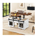 3 In 1 Convertible Dining Table And Hidden Storage Compartments Walnut