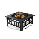 3 In 1 Fire Pit With Spark Screen Cover