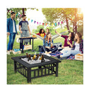 3 In 1 Fire Pit With Spark Screen Cover