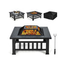 3 In 1 Fire Pit With Spark Screen Cover