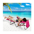 3 In 1 Foldable Beach Chair With Face Hole And Footrest For Camping