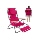 3 In 1 Foldable Beach Chair With Face Hole And Footrest For Camping