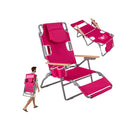 3 In 1 Foldable Beach Chair With Face Hole And Footrest For Camping