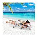 3 In 1 Foldable Beach Chair With Face Hole And Footrest For Camping