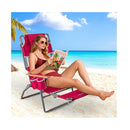 3 In 1 Foldable Beach Chair With Face Hole And Footrest For Camping
