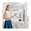 3 In 1 Foldable Double Sided Art Easel With Chalkboard Whiteboard Grey