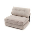 3 In 1 Folding Sofa Bed With Bolster And Pillow Sleeper Chair Beige