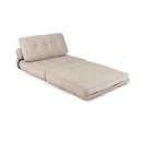3 In 1 Folding Sofa Bed With Bolster And Pillow Sleeper Chair Beige