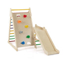 3 In 1 Jungle Gym With Extended Slide Rock Climbing For Kids Colorful