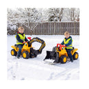 3 In 1 Kids Ride On Excavator Bulldozer With Engine Sound With Helmet