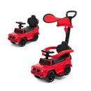 3 In 1 Licensed Mercedes Benz Ride On Push Car With Push Handle Red