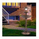 3 In 1 Outdoor Solar Lighted Bird Bath With Flower Planter Base Bronze