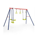 3 In 1 Outdoor Swing Set With Ground Stakes For Garden Backyard Park