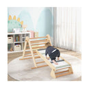 3 In 1 Pikler Triangle Climbing Set With Dual Side Ramp Natural