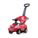 3 In 1 Ride On Kids Push Car With Detachable Guardrails And Handle Red