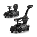 3 In 1 Ride Push Car Licensed Lamborghini Removable Guardrails Black