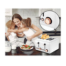 3In1 White Breakfast Set Kettle Toaster And Coffee Machine Combo