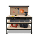 3 Layered Work Bench Garage Storage Table Tool Shop Shelf