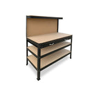 3 Layered Work Bench Garage Storage Table Tool Shop Shelf