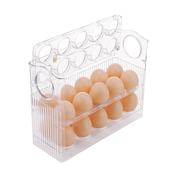 3 Layers Eggs Storage Box Holder Tray Kitchen Food Storage Transparent