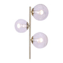 3 Light Gold Metal Floor Lamp With Glass Shades