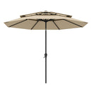 3M 3 Tier Patio Umbrella With Push Button Tilt Beige