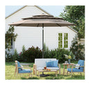 3M 3 Tier Vented Patio Umbrella With Push Button Tilt Ribs Handle
