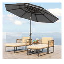 3M 3 Tier Vented Patio Umbrella With Push Button Tilt Ribs Handle