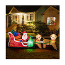 3M Christmas Inflatable Santa Claus Sleigh Reindeers Led