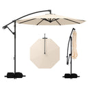3M Offset Hanging Umbrella With Base Patio Cantilever Umbrella