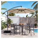 3M Offset Hanging Umbrella With Base Patio Cantilever Umbrella