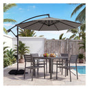 3M Offset Hanging Umbrella With Base Patio Cantilever Umbrella