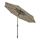 3M Patio Market Umbrella With Solar Led And Adjustment Crank
