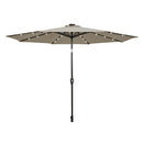 3M Patio Market Umbrella With Solar Led And Adjustment Crank