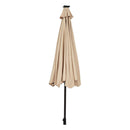3M Patio Market Umbrella With Solar Led And Adjustment Crank
