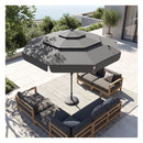 3M Patio Umbrella With 3 Tier Vented Top And 8 Ribs For Outdoor Yard
