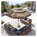 3M Patio Umbrella With 3 Tier Vented Top And 8 Ribs For Outdoor Yard