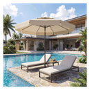 3M Patio Umbrella With 3 Tier Vented Top And 8 Ribs For Outdoor Yard