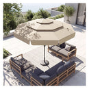 3M Patio Umbrella With 3 Tier Vented Top And 8 Ribs For Outdoor Yard