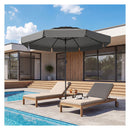 3M Patio Umbrella With 3 Tier Vented Top And 8 Ribs For Outdoor Yard