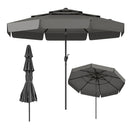 3M Patio Umbrella With 3 Tier Vented Top And 8 Ribs For Outdoor Yard