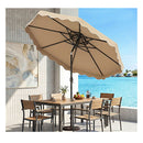 3M Patio Umbrella With Push Button Tilt And Crank With 8 Metal Ribs