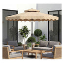 3M Patio Umbrella With Push Button Tilt And Crank With 8 Metal Ribs