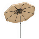 3M Patio Umbrella With Push Button Tilt And Crank With 8 Metal Ribs