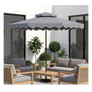 3M Patio Umbrella With Push Button Tilt And Crank With 8 Metal Ribs