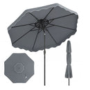 3M Patio Umbrella With Push Button Tilt And Crank With 8 Metal Ribs