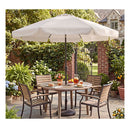 3M Patio Umbrella With Push Button Tilt Crank And 8 Ribs Beige